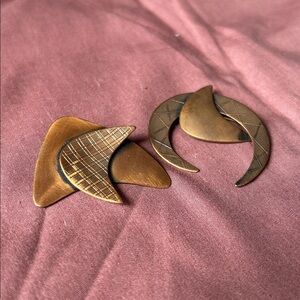 Vintage Copper Brooch Set